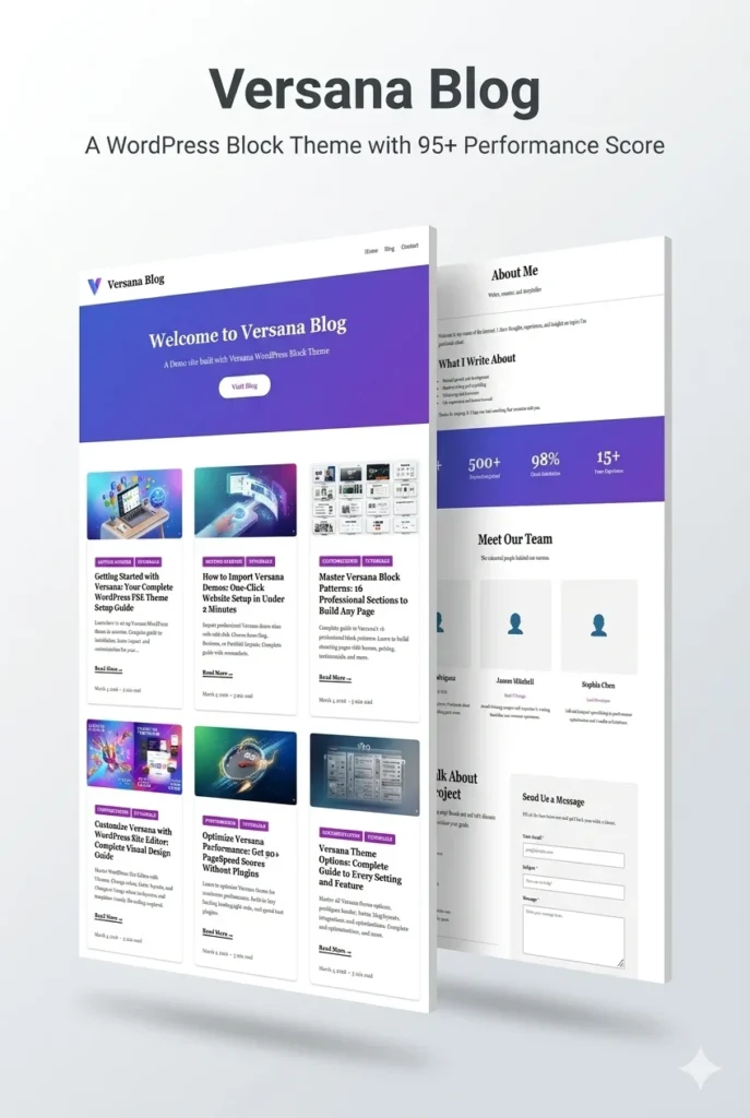 Versana WordPress Block Theme for Blogs