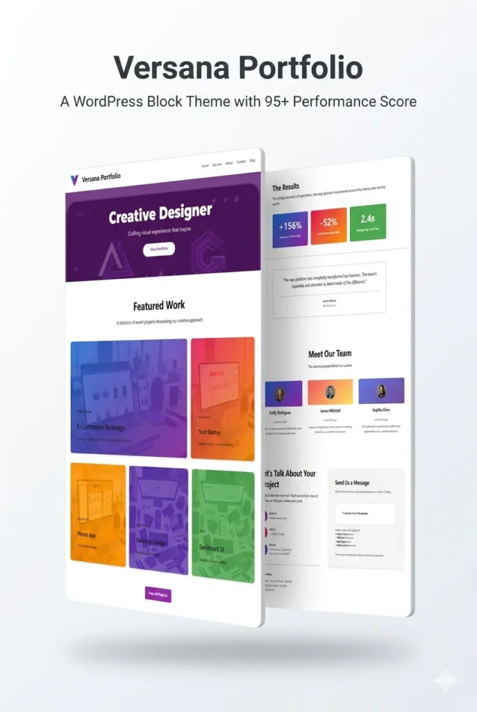 Versana WordPress Block Theme for Portfolio