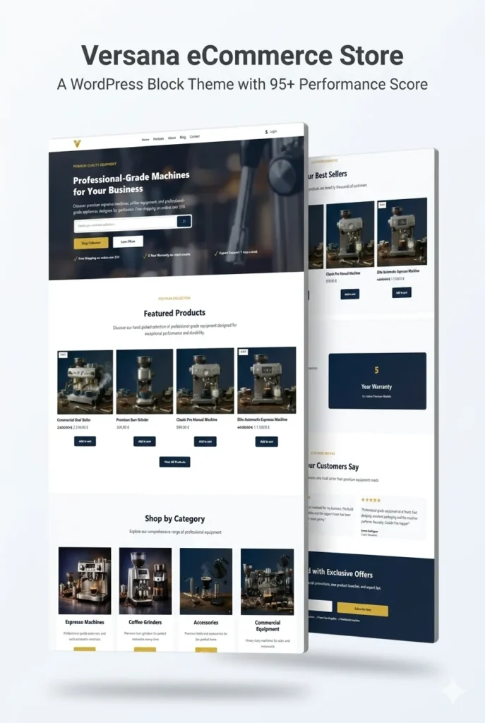 Versana WordPress Block Theme for eCommerce Store