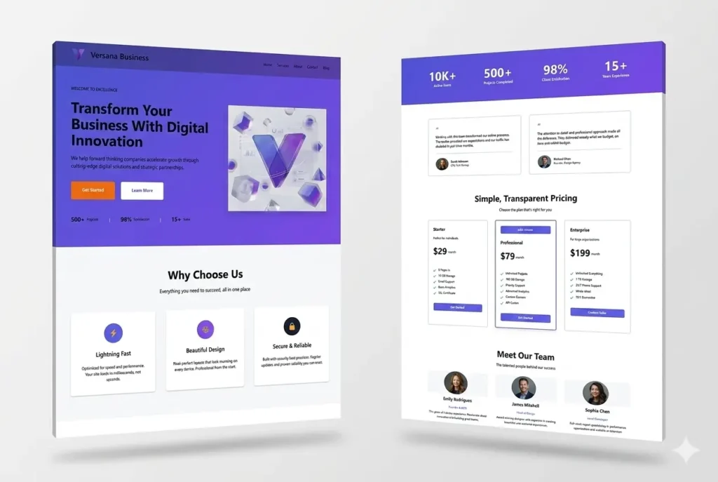Versana WordPress Block Theme for Business Websites